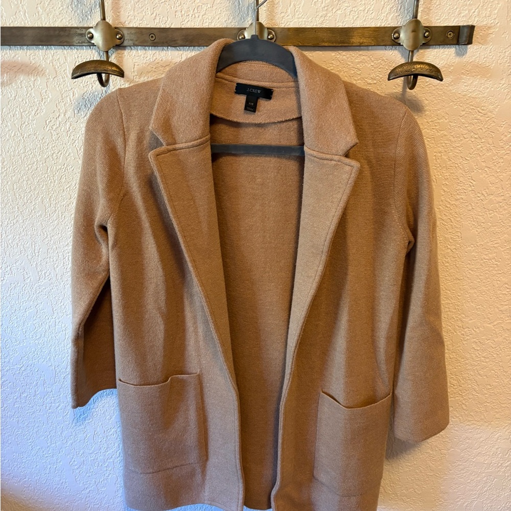 J. Crew Women's Camel Blazer sweater - Picture 2 of 5